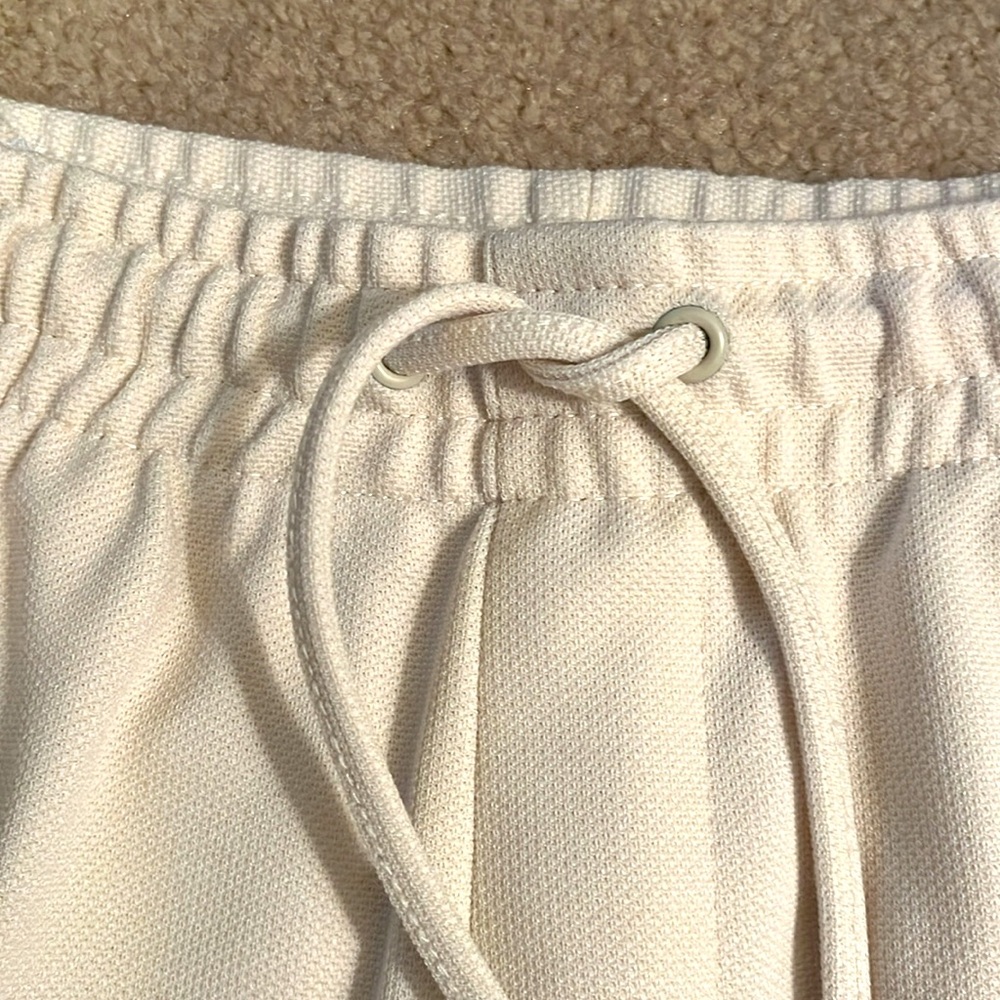 Zara Cream Drawstring Track Pants - Picture 2 of 10